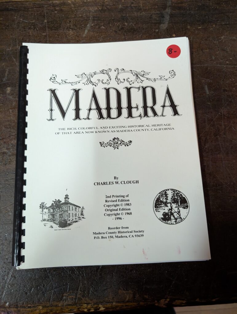 Madera Historical Heritage book print
